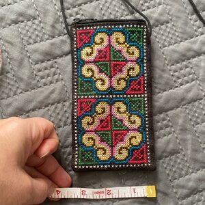 Intricate Embroidered Crossbody Pouch